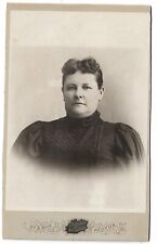Cabinet Card Young Older Obese Woman Bust View Hassall & Anschutz -Keokuk IA picture