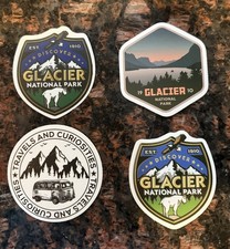 Glacier National Park Set Of 4 Sticker Decal 1910 National Parks picture