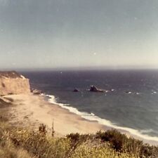 AgA) Found Photo Photograph Snapshot 1969 Beach Shore Ocean Artistic Beautiful  picture