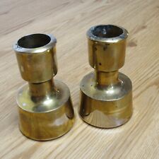 Pair of Vintage Dansk Brass Candle Holders by Jens Quistgaard, Wear to Finish picture