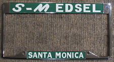 NEW Santa Monica S-M Edsel License Plate Frame Embossed Metal Deco Cool Chrome picture