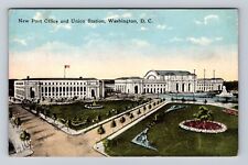 Washington DC-New Post Office And Union Station, Antique, Vintage Postcard picture