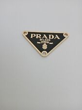One 38mm Prada Logo Triangle with trim Gold tone Button  Zipperpull picture