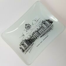 Woburn Abbey Bedfordshire England Collector's Glass Dish Small Vintage Opaque  picture