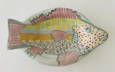 Small MacKenzie-Childs Fish Soap Dish Pastel Colors picture