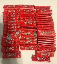 SMOKING Red Single Wide Rolling Papers (50 Booklets / 3000 Leaves) picture