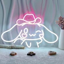 Dimmable Anime Cinnamoroll With Hat Neon Sign For Girls Bedroom Wall Decor USB picture