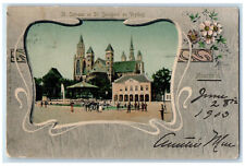 1903 St. Servatius and St. Janskerk and Vrijthof Maastricht Netherlands Postcard picture