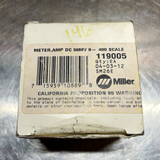 Miller 119005 DC Ampere Panel Meter/Ammeter 0-400A Scale 0-50mVDC picture