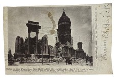 San Francisco City Hall after 1906 Earthquake ~ CA ~ Antique 1900s Postcard picture