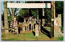 Phillips Wisconsin~Scene In Wisconsin Concrete Park~Vintage Postcard picture