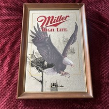 Miller Highlife Wildlife Series Bald Eagle WIS Mirror Picture 22-1/4" × 15-1/4" picture