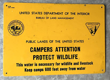 US DEPT OF THE INTERIOR Wildlife & Livestock PROTECTION Bureau Land Management picture