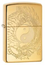 Zippo 49024, Asian Tiger & Dragon Yin & Yang Design, High Polish Brass  Lighter picture