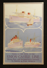 Types of The Ships of The Union Castle Line E. Hamilton Steamship Postcard picture