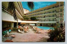 Pool View Yanker Clipper Hotel FORT LAUDERDALE Florida Vintage Postcard 0670 picture