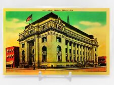 City Hall, Dallas, Texas circa 1910 HOLOGRAPHIC GOLD Postcard GleeBeeCo #CTCR-G picture