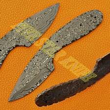 Custom Hand Forged Damascus Handmade Hunting Skinner Blank Knife Full Tang AB75 picture