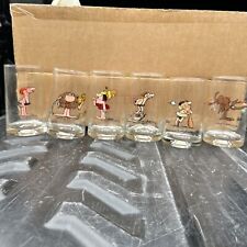 ARBY'S BC COMICS ICE AGE GLASS TUMBLERS 1981 SET OF 6 With 1980 Arby’s Bag picture
