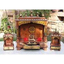 Indian Handmade Big Size Hindu Pooja Mandir For Home, Buy Big One & Get Two Free picture