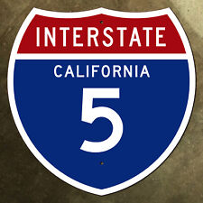 California interstate route 5 highway marker road sign 1957 Los Angeles 18x18 picture