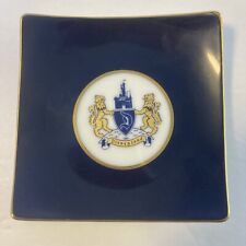 1960’s Disney Crest Of Arms Souvenir Ceramic Square Dish 3.75”x3.75” picture