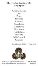 Twelve Fruits of the Holy Spirit, Seven Gifts, LAMINATED Prayer Card (5-pack) picture