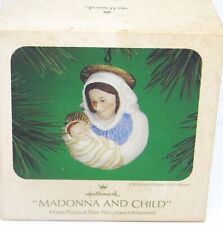 Hallmark 1983 MADONNA AND CHILD Christmas Ornament Hand Painted Porcelain picture