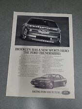 Ford Thunderbird Mark Martin Print Ad 1990 8x11 Great To Frame  picture