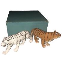 2 Safari Ltd. Tigers One White One Figures 5” picture