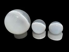 White Selenite Round Sphere Ball Size 2.5'' 3'' & 5'' Inches Sold by Piece picture