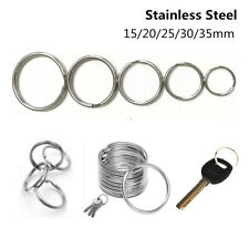 10-100 Stainless Steel Key Rings Split Round Wire Keychain Jump Ring Metal Loop picture