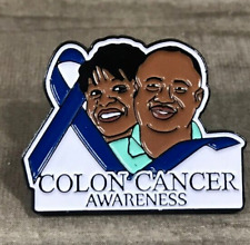 Colon Cancer Awareness Blue Ribbon Lapel Hat Jacket Vest Shirt Backpack Bag Pin picture