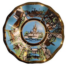Vintage Walt Disney World “ The Magic Kingdom” Souvenir Glass Candy Dish 1970’s picture