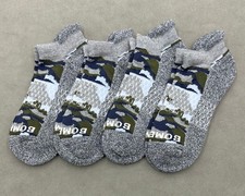 BOMBAS 4 Pairs Women's Cushion Camouflage Ankle Socks Size Med Grey Athletic picture
