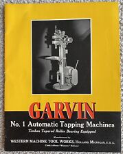 Rare Vintage Garvin Automatic Tapping Machine Brochure Pamphlet Booklet Antique picture