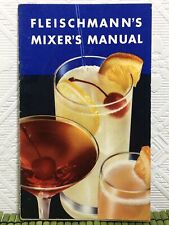 Vintage Fleischmann's Mixer's Manual Recipe Pamphlet Bar Guide Mixology picture