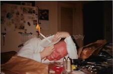 EAR CONE GUY FOUND PHOTOGRAPH Color  Snapshot FIRE Wax FLAME 911 12 picture