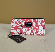 Loungefly Disney 101 Dalmatians Puppies 60th Anniversary Red Zip Around Wallet picture