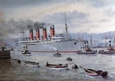 8x10 Print RMS Mauretania Cunard Line 1907 Illustration #RMSM picture