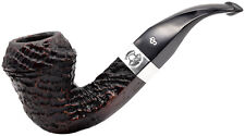 Peterson Sherlock Holmes 'Hansom' Red and Black Sandblast Silver Mounted Pipe picture