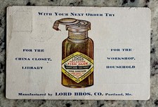 Antique 1915 Portland ME Lord Brothers Seafood Fish Glue Salesman’s Postcard picture