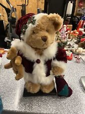 VTG Chrisha Playful Plush 17” Christmas Bear Santa Suit Hat Stocking Toy Bear picture