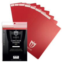 50 Max Pro Red Plastic Comic Book Dividers with Folding Write On Tab picture