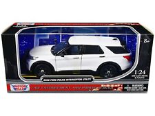 2022 Ford Police Interceptor Utility Unmarked Slick-Top White 1/24 Diecast Mode picture