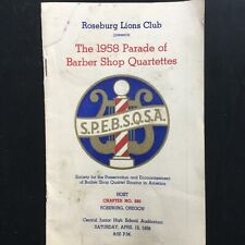 1958 PARADE OF BARBER SHOP QUARTETS Souvenir Program ROSEBURG, OREGON Local Ads picture