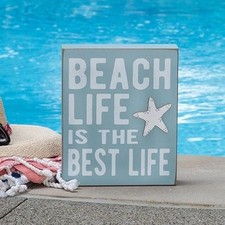 Beach Life Starfish Box Sign picture