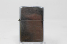 Vintage 1983 Zippo Flip Lighter Striped Chrome Works Great picture