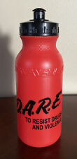 DARE Water Bottle Drug Abuse Resistance Education Vintage Red Black 6 1/2 In picture