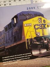 Vintage 1999 & 2000 Double SidedCSX Train Railroad Calendar w/ Beautiful Scenery picture